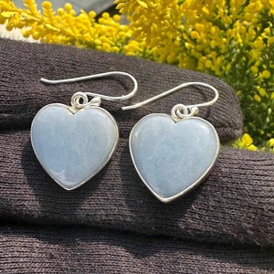 Boucles d'oreilles pendantes en opale bleue Owyhee, argent sterling 925, bijoux en pierres précieuses naturelles, cadeau pour femme - Product Image 2