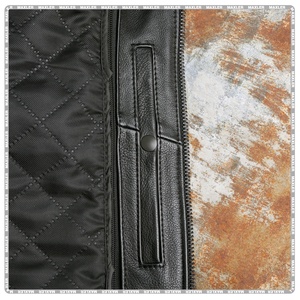 Chaqueta de moto de cuero aprobada por la CE a prueba de viento para hombre, ropa deportiva duradera para todas las estaciones para montar y andar en bicicleta - Product Image 4