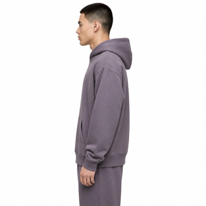 Sweat-shirt à capuche personnalisé pour homme, couleur unie, en molleton de coton, décontracté, pour l'automne, coupe classique, avec poche - Product Image 3
