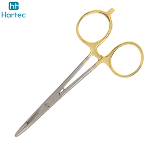 Pince de pêche premium en acier inoxydable avec boucle dorée, à mâchoires droites, hémostatique verrouillable, pour déhameçage et dégorgeage, équipement de pêche - Product Image 3