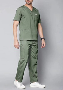 Ensemble de Blouses Médicales Confortables pour Hommes en Tissu Sergé Anti-Plis avec Spandex – Vente en Gros - Product Image 3