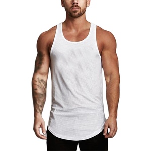 Gym Fitness Tricoté Trou Hommes Débardeurs Chemise Été Marque Vêtements pour Hommes Hommes Mesh Gym Stringer Débardeur pour Musculation - Product Image 3