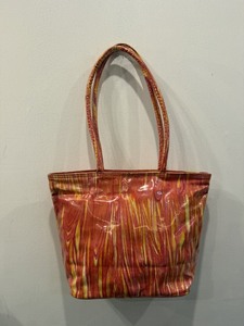 Grand sac de courses en PP avec poignée en corde, motif rouge et jaune, usage quotidien - Product Image 2