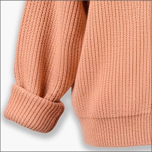 <b>Top</b> Trending Women V-Neck Lace-Up Embroidered Knitted Cardigan <b>Peach</b> Sweater Customized Logo Winter Anti-Wrinkle Patchwork - Product Image 4