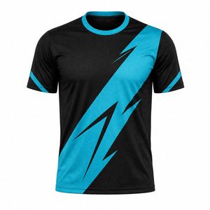 Conjunto de Uniforme de Balonmano Negro de Alto Rendimiento para Hombre, Manga Corta, Cuello Redondo, Poliéster, Absorbe la Humedad, Impresión Personalizada - Product Image 6