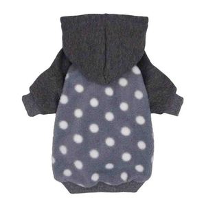 Dot Design 100% Cotton Dog Hoodie Pullover Autumn Fleece Breathable Windproof Eco-Friendly Home Use - Product Image 4