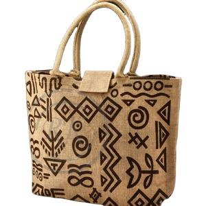 Promotional Custom Logo Eco-Friendly Burlap Grocery Shopping Tote Jute <b>Bag</b> Wholesale Cheap Hot <b>Sale</b> Reusable <b>Bag</b> - Product Image 1