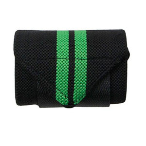 Últimas correas de levantamiento de algodón Rhino Fitness con soporte para muñeca, cierre elástico de gancho y bucle, banda de soporte deportiva para exteriores con rayas negras y amarillas. - Product Image 6