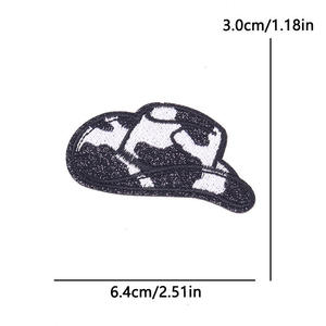 Vintage Botanical Custom Embroidery Patch Flower Star Heart Twill Fabric Iron On Applique For Clothing Hats Bags DIY Decoration - Product Image 3