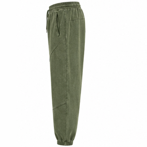 Pantalon délavé à l'acide, survêtement en coton personnalisé, coupe ample vintage, streetwear décontracté, fabricant et fournisseur de vêtements en gros - Product Image 2