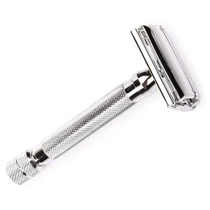 Maquinilla de Afeitar de Doble Filo Personalizada OEM, Herramienta de Afeitado de Acero Inoxidable de Primera Calidad para Hombres Profesionales - Product Image 1