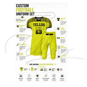 Uniforme de Fútbol Americano Personalizado de Calidad Única al por Mayor, Uniforme de Fútbol Americano 100% Poliéster para Equipos - Product Image 6