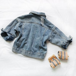 2026 New Style Girls Crop Kids Toddler Denim <b>Jacket</b> - Product Image 4