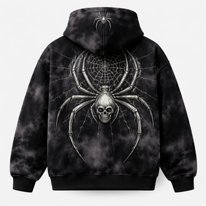 Wholesale Custom Heavyweight Winter Embroidered Spider <b>Zip</b>-<b>Up</b> Hoodie for Men-OEM Solutions Direct From Factory - Product Image 2