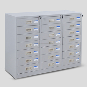 Armoire en acier demi-hauteur grise, acier inoxydable de 0,5 mm avec serrure à clé, PHAT BEMC TU118-21D - Product Image 1