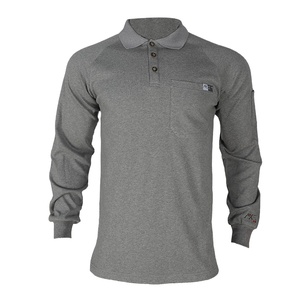 100% coton couleur unie à manches longues Polo Design décontracté Logo personnalisé de haute qualité pas cher prix de gros OEM orienté vers l'exportation - Product Image 1