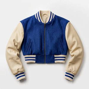 Wholesale Womens Letterman <b>Jacket</b> Oversized Fit Wool Blend Chenille <b>Patches</b> for Streetwear Retailers Bulk - Product Image 4