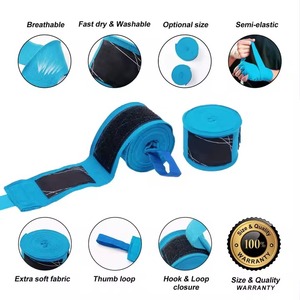 Bandages de boxe de haute qualité pour la protection des mains en boxe, kickboxing et Muay Thai – Bandages intérieurs de boxe - Product Image 5