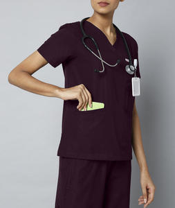 Conjunto de Uniformes Médicos Unisex de Alta Calidad Personalizados para Hospital, Dentista y Salón de Belleza, Pantalones de Campana Ajustados y Cómodos, Venta al Por Mayor 2026 - Product Image 1