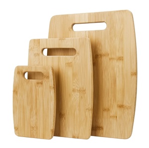Juego de tablas de cortar de madera rectangulares con mango, paquete combinado, patrón de grano natural, para preparación de alimentos - Product Image 5