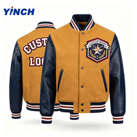 Veste de baseball personnalisée Layenne au meilleur prix, veste varsity en cuir sur mesure pour hommes, fabricant de vestes varsity imprimées