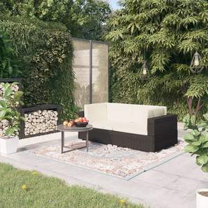 Sofá de Patio Ajustable Mediano con Patas de Acero con Recubrimiento en Polvo Negro, Muebles de Jardín - Product Image 1