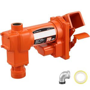 Pompa di Trasferimento Carburante 12V/24V DC, 20 GPM ad Alto Flusso, in Ghisa, 1/4 HP, Pompa Estrattore Benzina con Contenitore di Raccolta per Carburante - Product Image 4