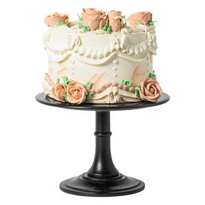 Support à gâteau en bois de conception antique support de piédestal d'affichage de gâteau rond en bois d'acacia naturel pour la décoration de la maison et la fête d'anniversaire - Product Image 2