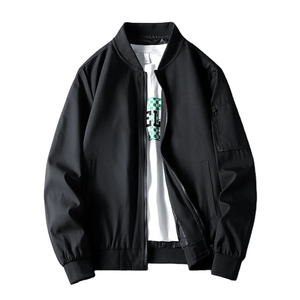 Chaqueta Bomber Slim Fit de la Mejor Calidad para Hombre, para Invierno, con Cuello Alto y Tela de Lona Sólida, Prenda Exterior Informal de Otoño - Product Image 1