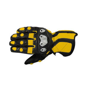 Guantes de Motocicleta de Invierno de Cuero Genuino de Primera Calidad, Compatibles con Pantalla Táctil, Ajustables, Unisex, Personalizados para Carreras - Product Image 4
