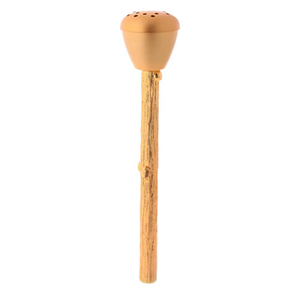Varita rociadora de agua bendita de metal dorado, aspergilo con mango texturizado, disponible a precios de mayorista. - Product Image 1