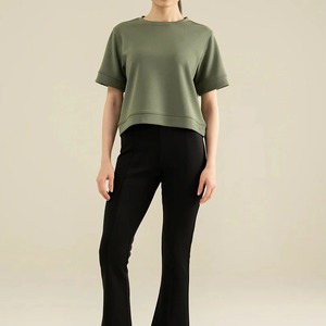 T-shirts d'été en fibre de bambou pour femmes, personnalisables avec logo, respirants, OEM, blancs, à manches courtes - Product Image 4