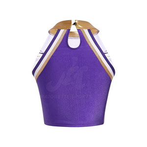 Ensemble de tenues de performance de danse de salon personnalisables de haute qualité pour femmes, idéal pour les équipes sportives, les écoles et la danse, en Spandex/Polyester - Product Image 2
