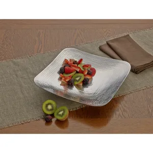Plateau en métal fait main de luxe, décoration intérieure haut de gamme, tendance mondiale, style américain plaqué, pour la maison et la décoration de table de mariage, sûr - Product Image 1