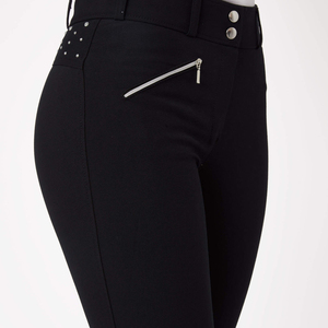 Culottes d'équitation pour femmes, logo personnalisé, service OEM, taille élastique, longueur intégrale, respirantes, séchage rapide, pour le saut d'obstacles et les concours équestres - Product Image 6