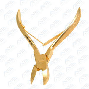 Venta al por mayor de calidad superior totalmente chapado en oro pinzas de acero inoxidable cortaúñas de alta resistencia para manicura profesional - Product Image 5