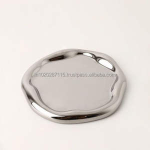 Posavasos de metal con diseño tradicional de meenakari para un aspecto étnico real adecuado para comedor, cocina, decoración de boda - Product Image 2