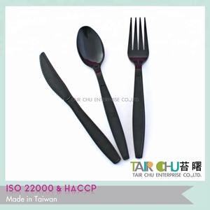 ช้อนพลาสติก PS สีดำและสีขาวมีด้ามยาวใช้แล้วทิ้งเกรดอาหารสำหรับงานปาร์ตี้ - Product Image 5