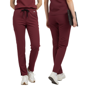 Conjunto de Uniforme Médico para Mujer al por Mayor, Tejido de Spandex/Algodón, Blusa con Cuello en V, Pantalones Jogger Cargo, Uniforme de Hospital Duradero con Múltiples Bolsillos - Product Image 1