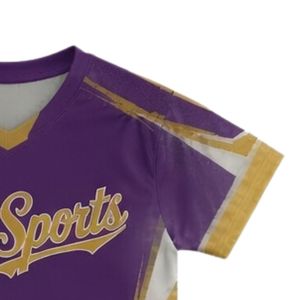 Maillot de lacrosse unisexe violet et or sublimé, léger, en polyester, réversible, pour l'entraînement et les matchs sportifs - Product Image 5