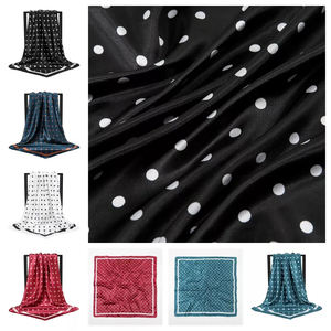 Pañuelo cuadrado con estampado de lunares, tacto satinado, muy suave, bandana, pañuelo para el cuello para hombre y mujer, pañuelos para la cabeza - Product Image 1