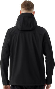 Veste softshell Pinnacle Peak Softshell – Veste de randonnée pour homme en noir nuit, extensible dans 4 directions et dotée d'un protection thermique - Product Image 3
