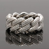 Bague en or 9K 10K 14K 18K avec diamant blanc de couleur D de forme personnalisée, certifiée IGI, diamant naturel, bijoux unisexes hip-hop, 0,50 gramme