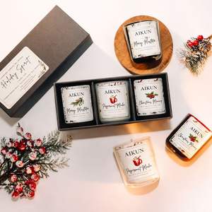 AIKUN Premium Scented <b>Candle</b> with Wolfberry & Tarocco Blood Orange Glass Jar Natural Wax <b>Candle</b> for OEM Buyers - Product Image 2