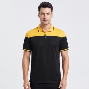 Chemise Homme en Jersey 100% Coton de Haute Qualité, Tricotée Unie, Broderie, Séchage Rapide, Manches Courtes, Boutons, Logo Personnalisé sur le Devant, 200g - Product Image 1