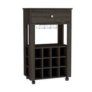Deposito E-SHOP Carbon Espresso Margh Bar carrello cassetto elegante soluzione di stoccaggio - Product Image 5