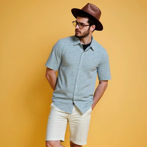 Chemise Hawaïenne Homme Designer à Manches Courtes, Motif Floral Estival, Style Tropical, Boutonnée, pour Vacances à la Plage - Product Image 3