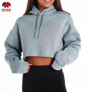 Nouveau Hoodie Crop Top Anti-rides pour Femme – Couleurs Personnalisées Tendance, Grandes Tailles, Services OEM et ODM Disponibles - Product Image 1