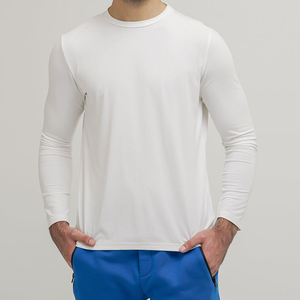 เสื้อยืดคอกลมแขนยาวสีขาวสำหรับผู้ชาย ผ้าฝ้าย ทรงปกติ สวมใส่สบาย ระบายอากาศได้ดี - Product Image 6