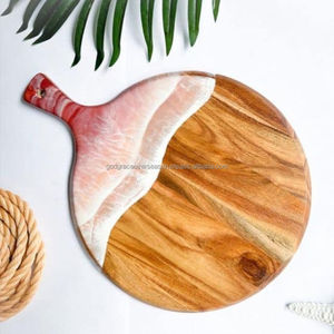 2024 Hôtel de luxe Cuisine-Ware Bois Résine Époxy Planche À Découper Meilleure Vente Creative Résine Fromage Planche pour Hacher Blocs - Product Image 3